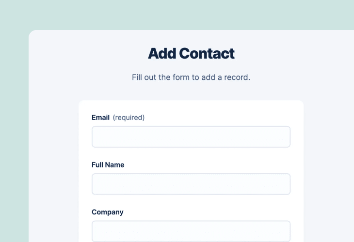 from to add a contact